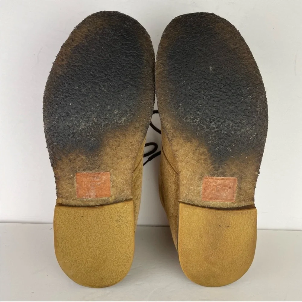 UGG Leighton Suede Leather Chestnut Tan Lace Up Ankle Chukka Boots